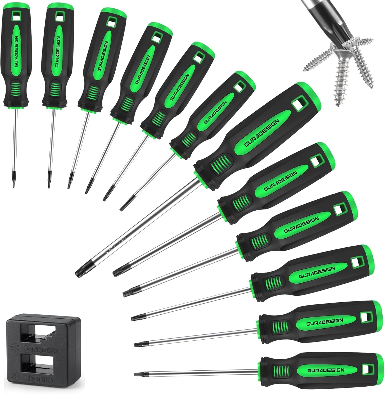SWANLAKE Magnetic Torx Screwdriver Set - 13 Pieces - T5 to T40 Star Screwdrivers - best torx screwdriver set