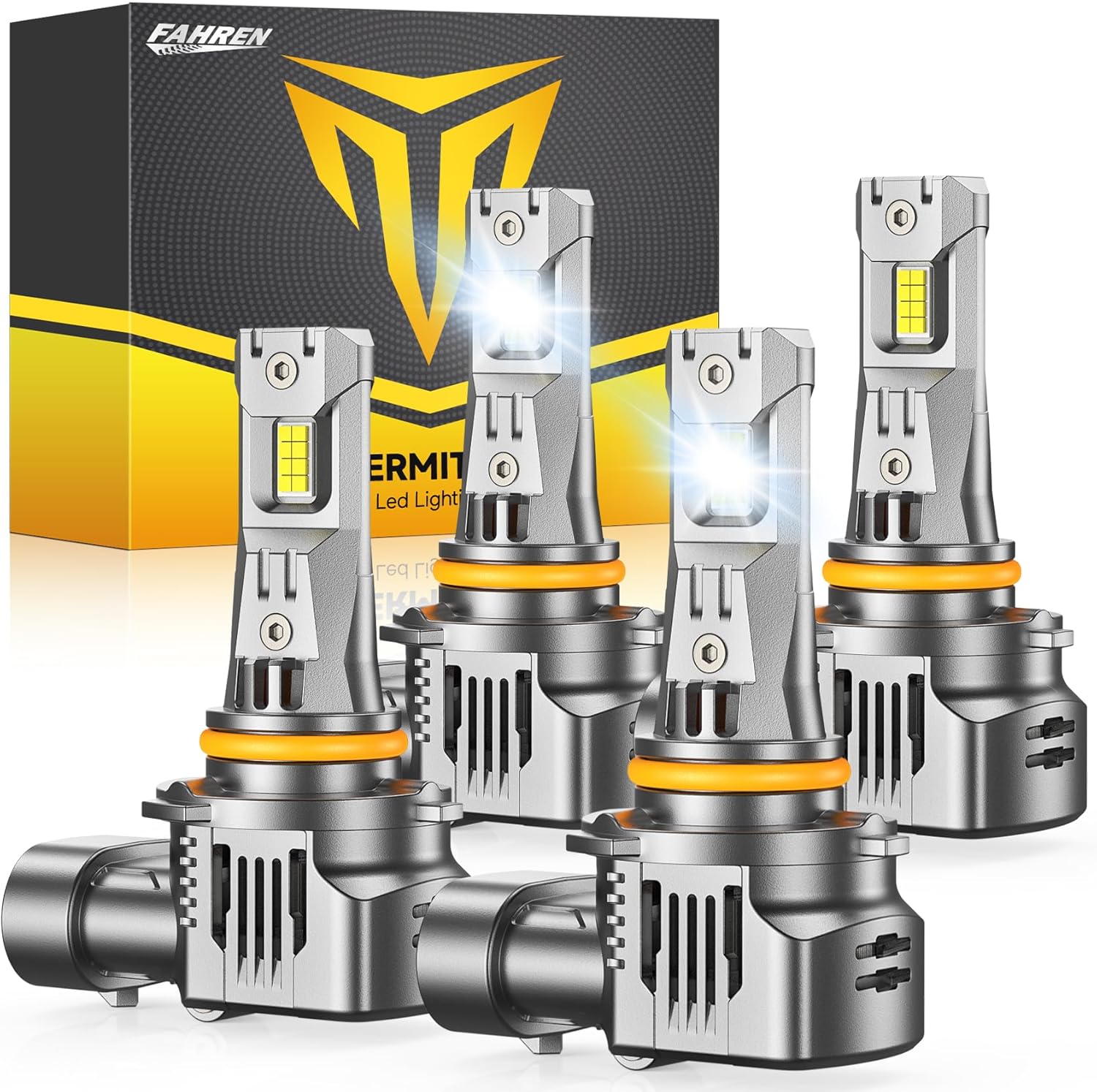 Termitor H11/H8/H9 & 9005/HB3 Light Bulbs Combo, 120,000LM 12X Ultra Brightness, Real 1:1 Mini Size, 6500K White 85000Hrs Long Li - best led headlights