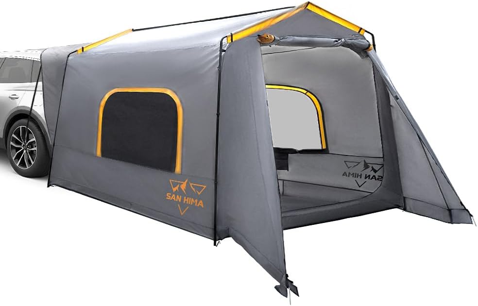 TIMBER RIDGE 5 Person SUV Tent Weather Resistant Portable for Car SUV Van Camping, Includes Rainfly and Storage Bag, 10' W X 8' - best rooftop tent for suv