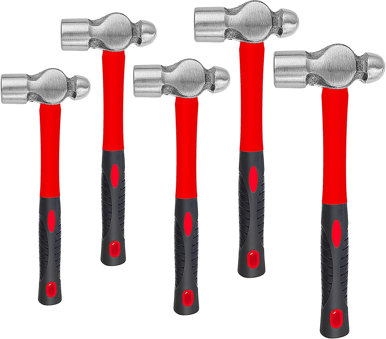 Titan Pro-X 63706 3-Piece Ball Pein Hammer Set, Includes 8oz, 16oz & 32oz Ball Peen, Overstrike Protection, Forged Steel Heads - best ball peen hammer