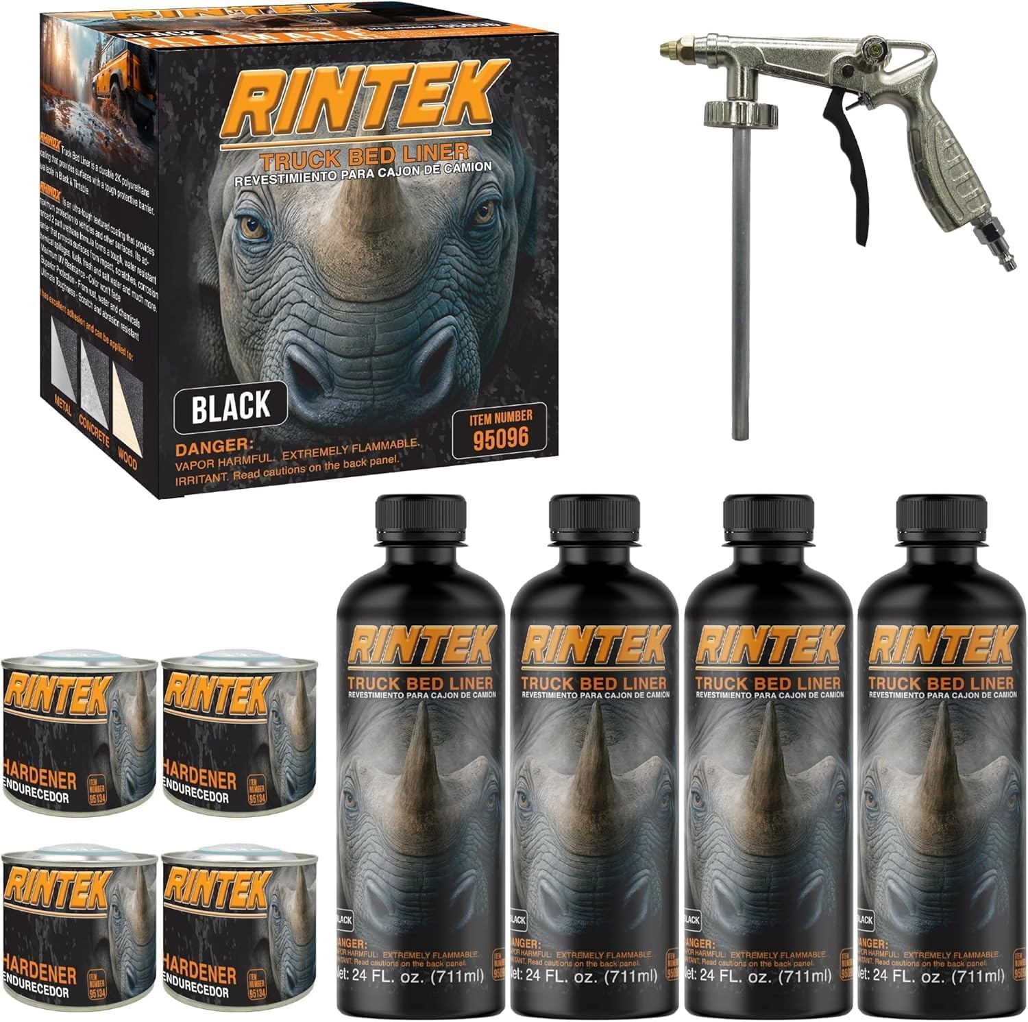 Truck Bed Liner Paint, 35 Floz Bed Liner Spray Liner Kit, Rust Resistant Spray on Bed Liner Coating With Gloves & Wipes, Long- - best truck bed liner spray