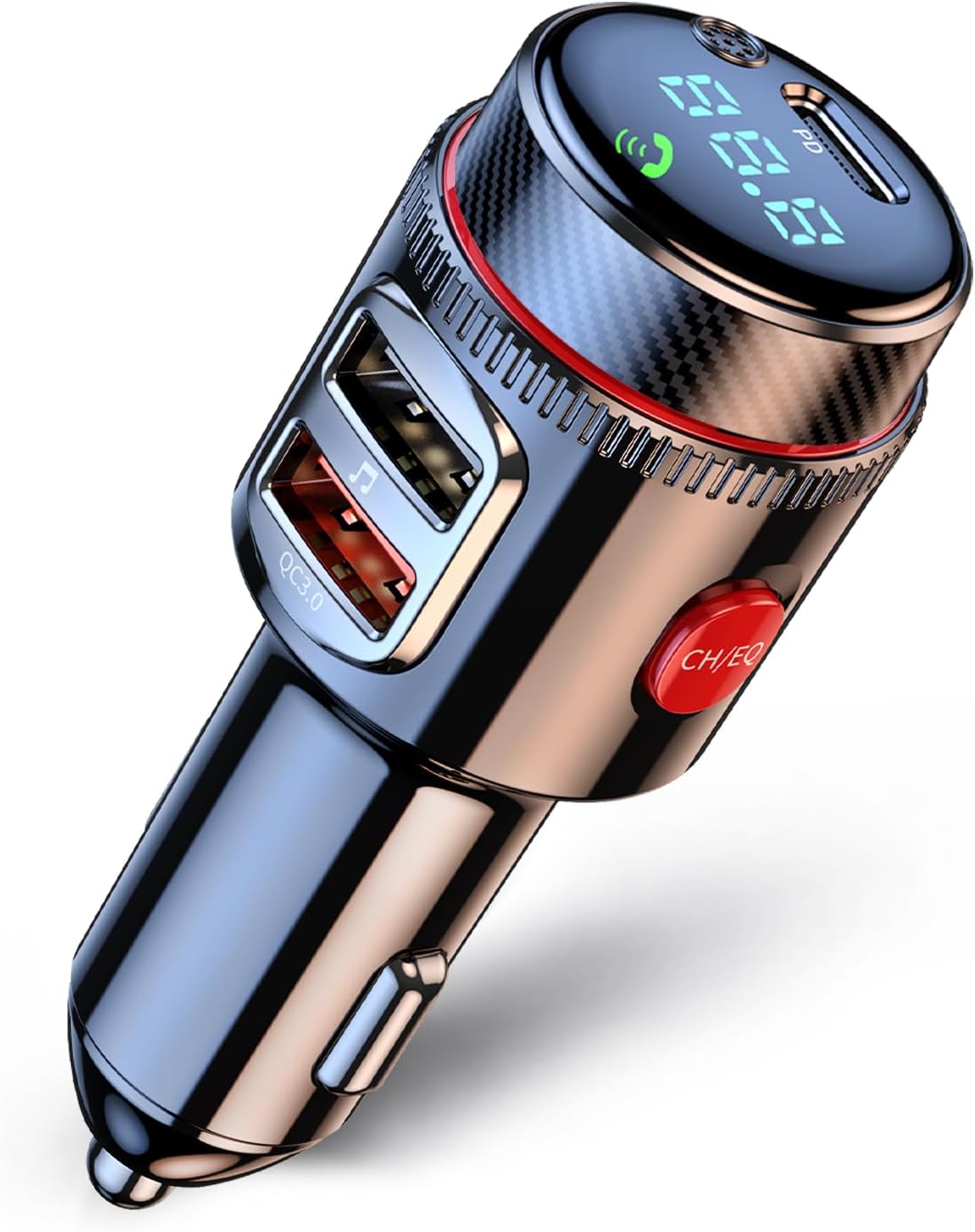UNBREAKcable Bluetooth 5.3 FM Transmitter for Car, [PD 20W + QC 3.0] [Stronger Microphone & HiFi Bass Sound] Cigarette Lighter Radio  - best fm transmitter for car