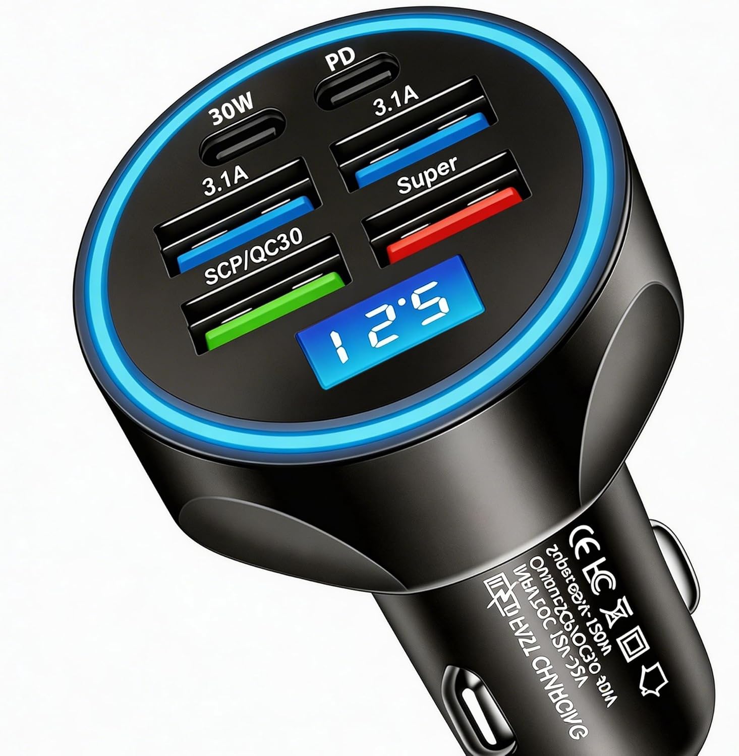 USB C Car Charger Fast Charging 200W, Dual PD 100W Type C Car Charger, PD3.0/QC4.0/PPS Cigarette Lighter Adapter for iPhone  - best usb-c car chargers