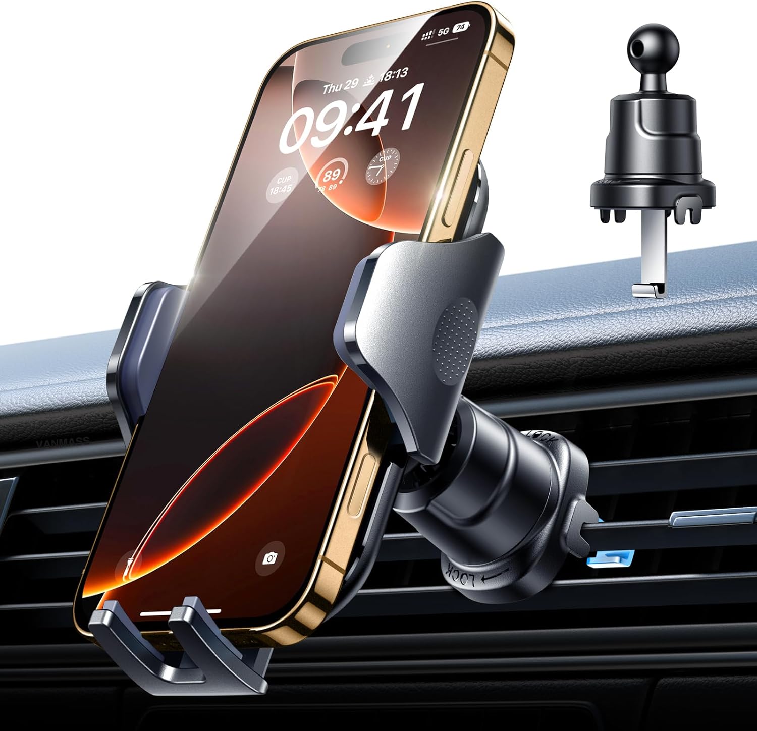 VANMASS【85+LBS Strongest Suction & Military-Grade 2026 Ultimate Car Phone Mount【Patent & Safety Certs】 Cell Phone Holder Truck for Dash - best phone mounts