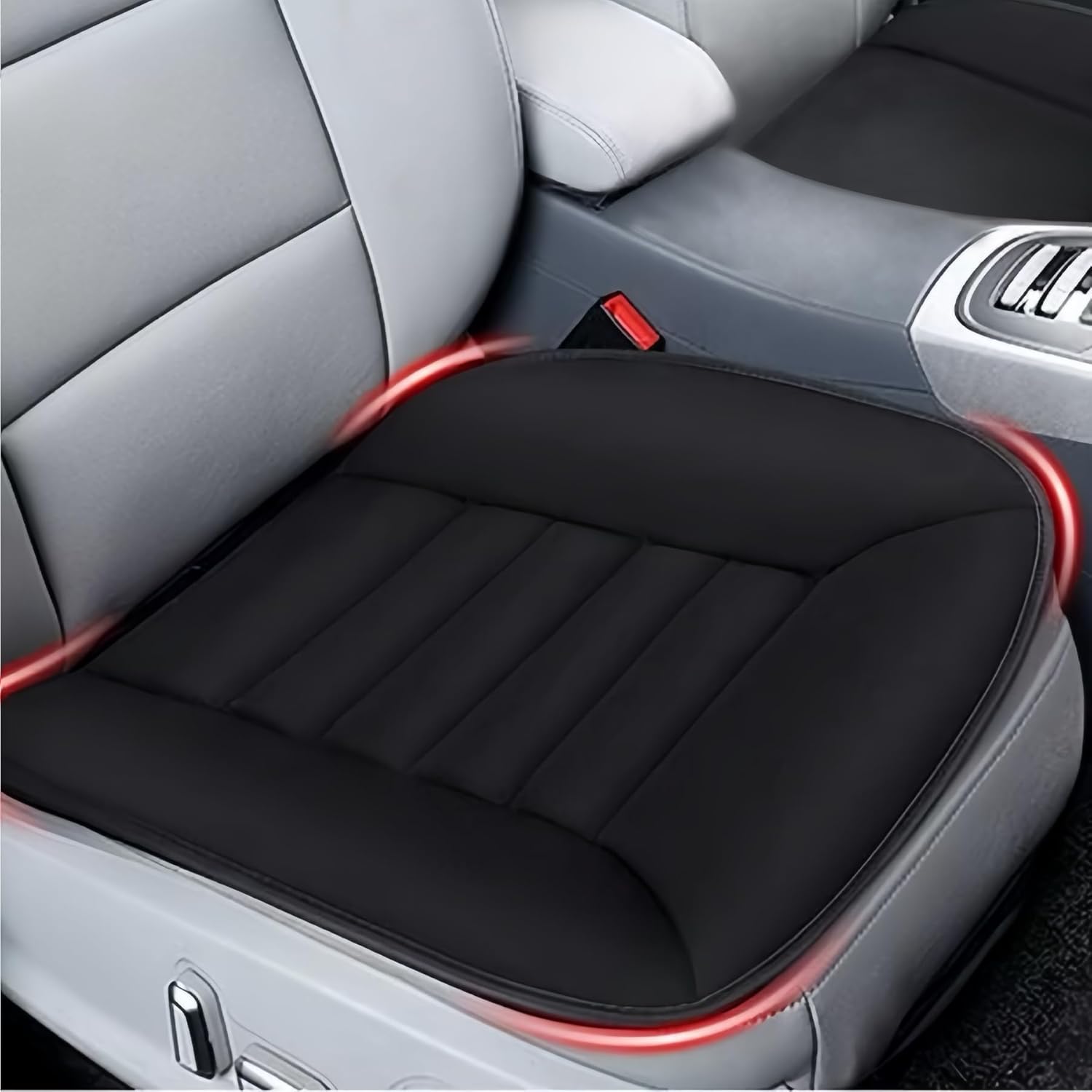Wedge Car Seat Cushion for Better Visibility & Sciatica Pain Relief - High Density Memory Foam, Non-Slip Ergonomic Car Seat Cu - best car seat cushions