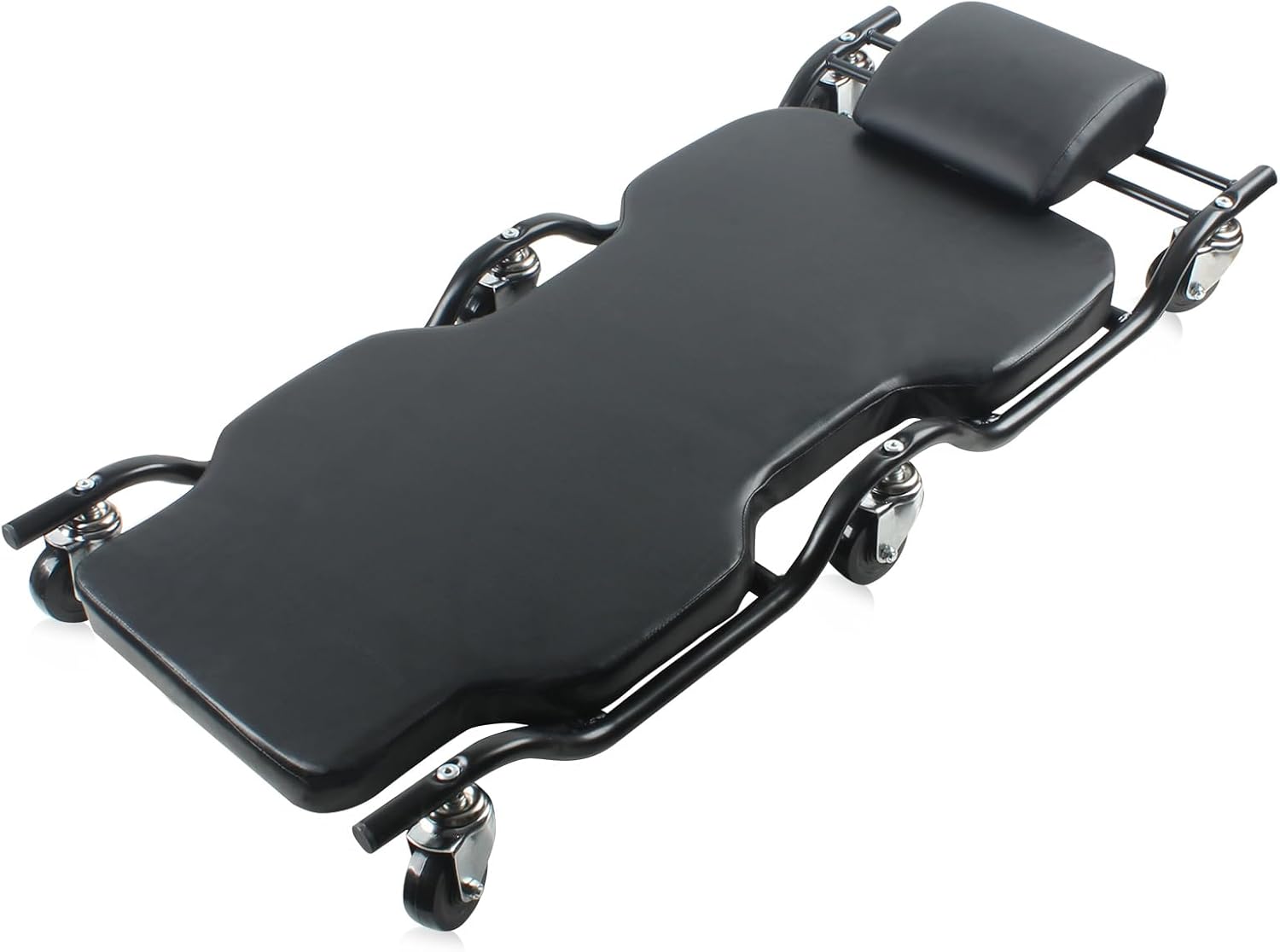 WheelX Mechanic Creeper 36 inches 3-in-1 Mode Z Seat 340lbs Capacity, Foldable Garage Adjustable Rolling Folding with 6pcs Whee