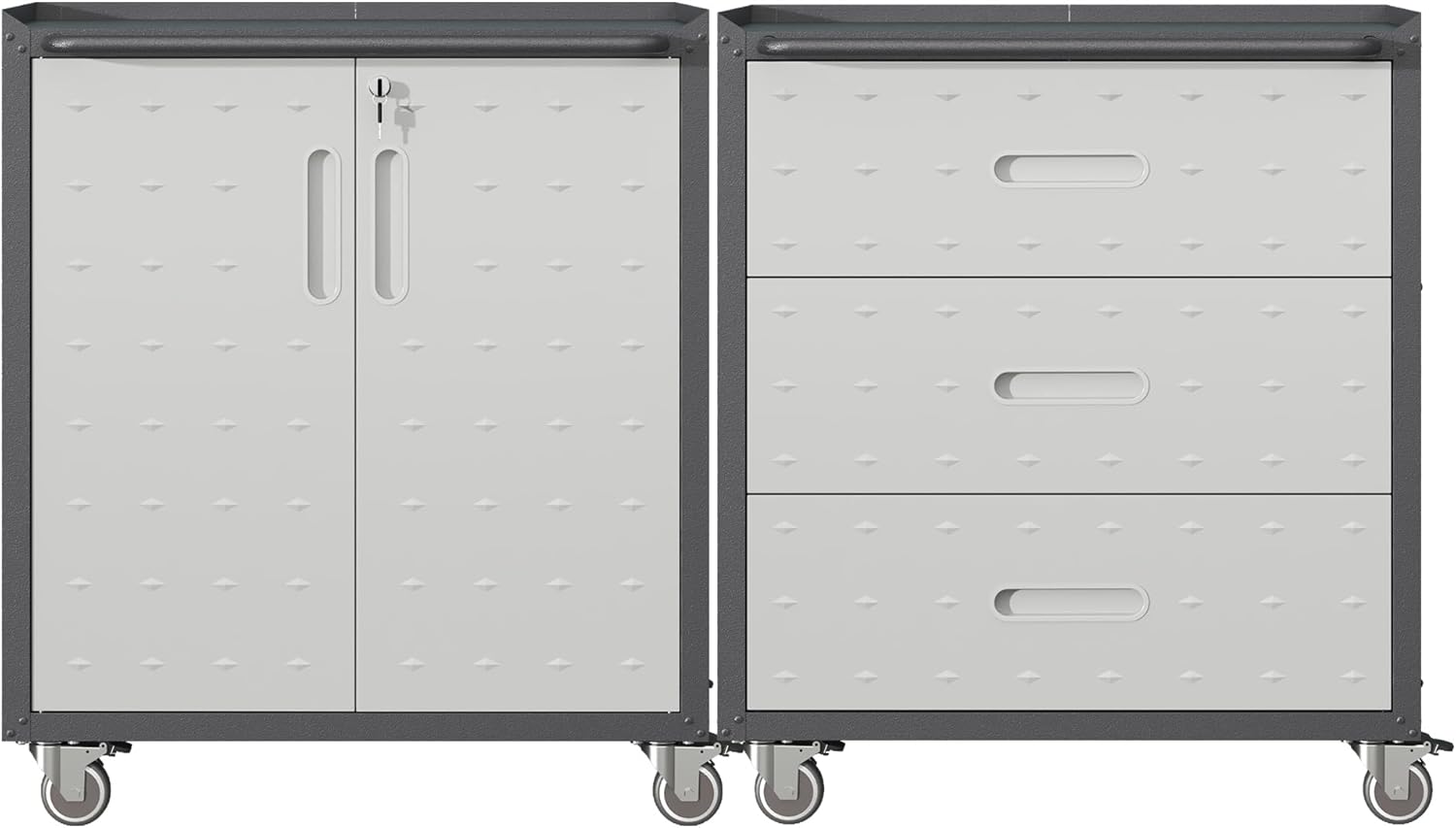 Workington Industrial 3 Drawers Portable Metal Intermediate Box, 26